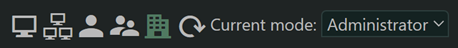Administrator mode icons on Security tab
