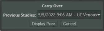 Carry Over Dialog Box